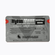 These are designed with 3-vented channels that allow air to escape the chest cavity during exhalation but prevent airflow from entering through the injury site during inhalation.